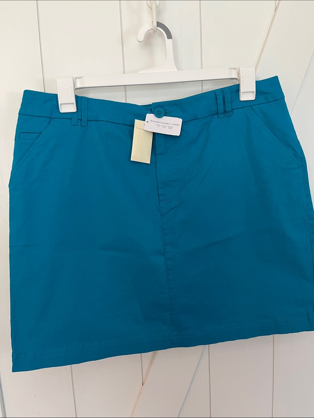 Christopher & Banks Teal Women's Casual Skirt w lined shorts. NWT Sz 14. 🎉